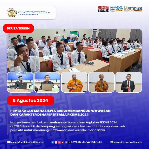 Pembekalan Mahasiswa Baru: Membangun Wawasan dan Karakter di Hari Pertama PKKMB 2024